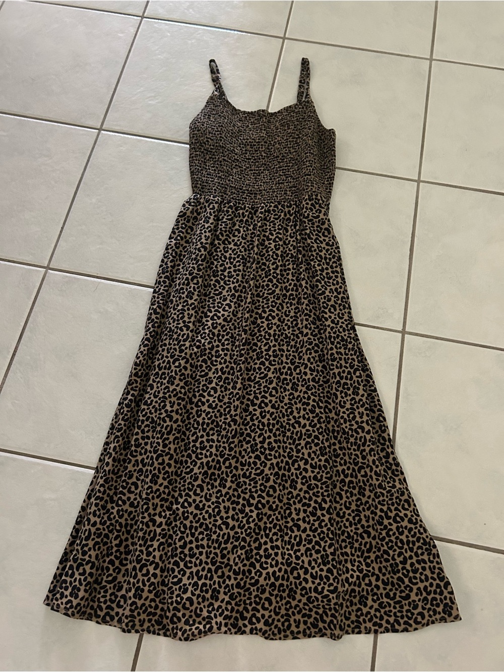 Old Navy Leopard Print Midi Dress in Brown and Black